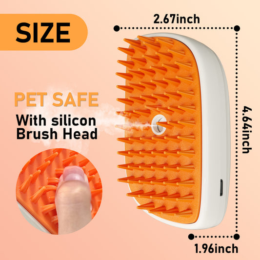 4-in-1 Steam Brush for Dogs and Cats