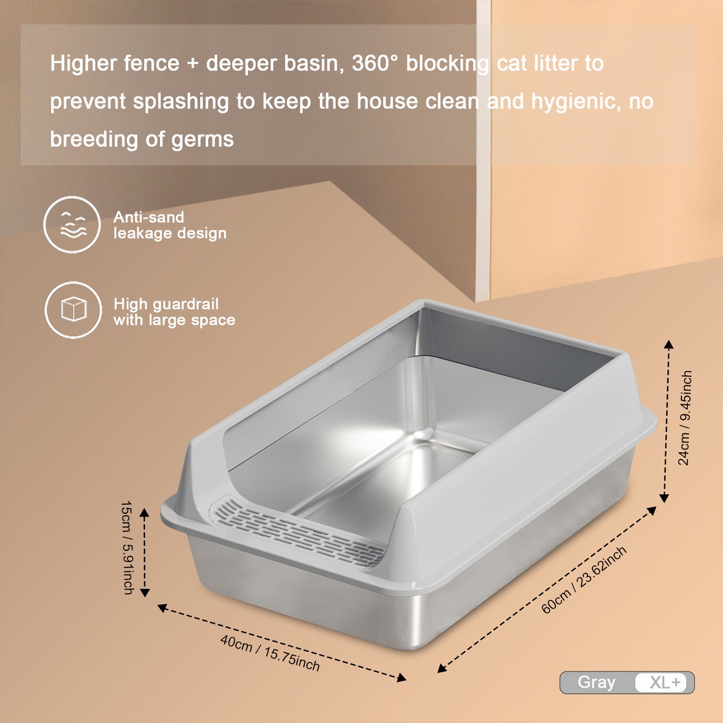 Stainless Steel Litter Box