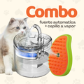 Combo fuente de mascotas + cepillo vapor