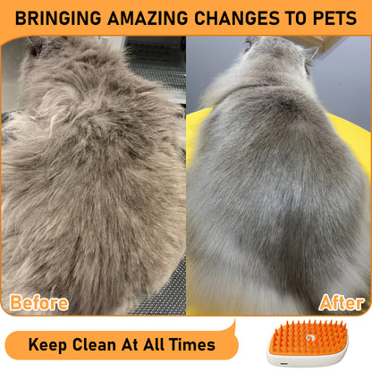4-in-1 Steam Brush for Dogs and Cats