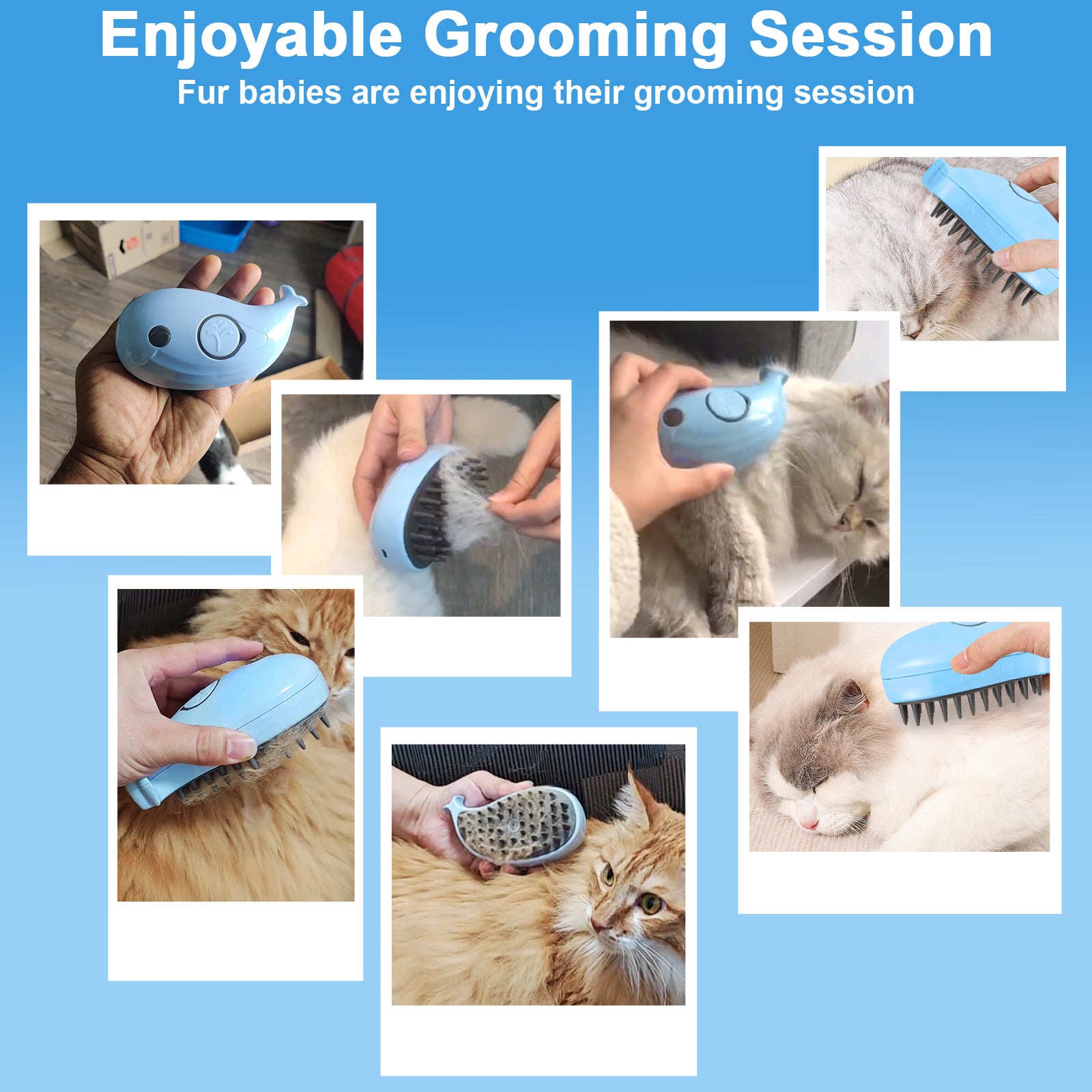 Steam Cat Brush for Shedding