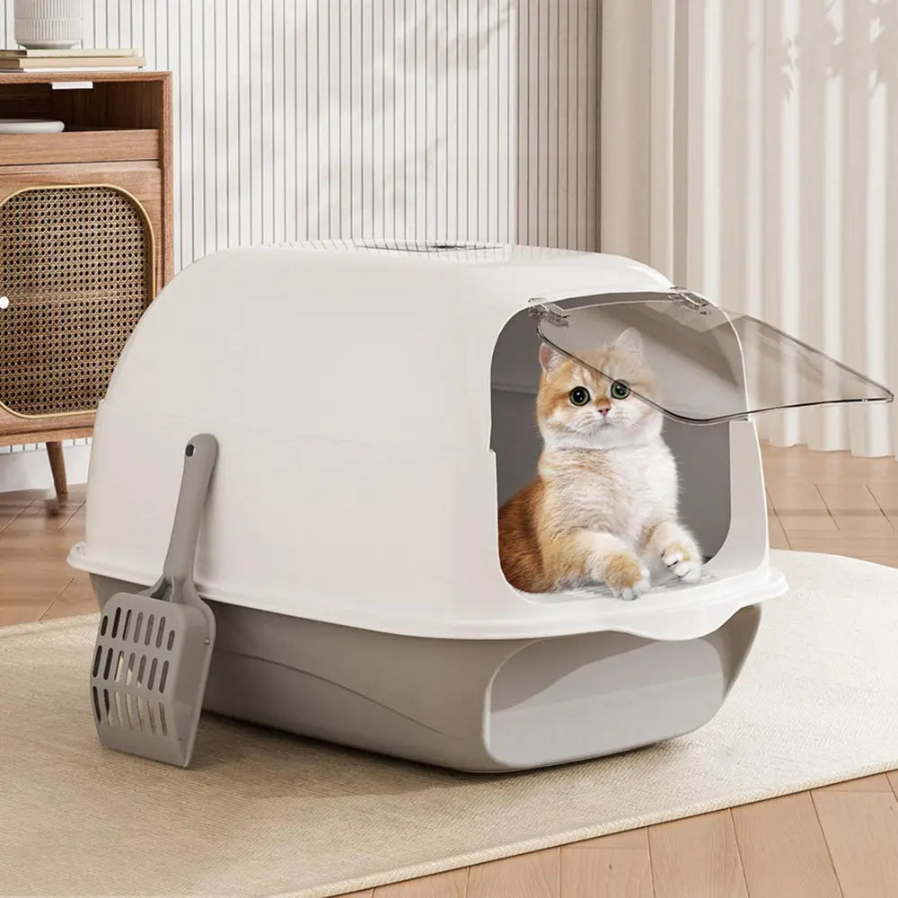 Caja de Arena Cerrada para Gatos