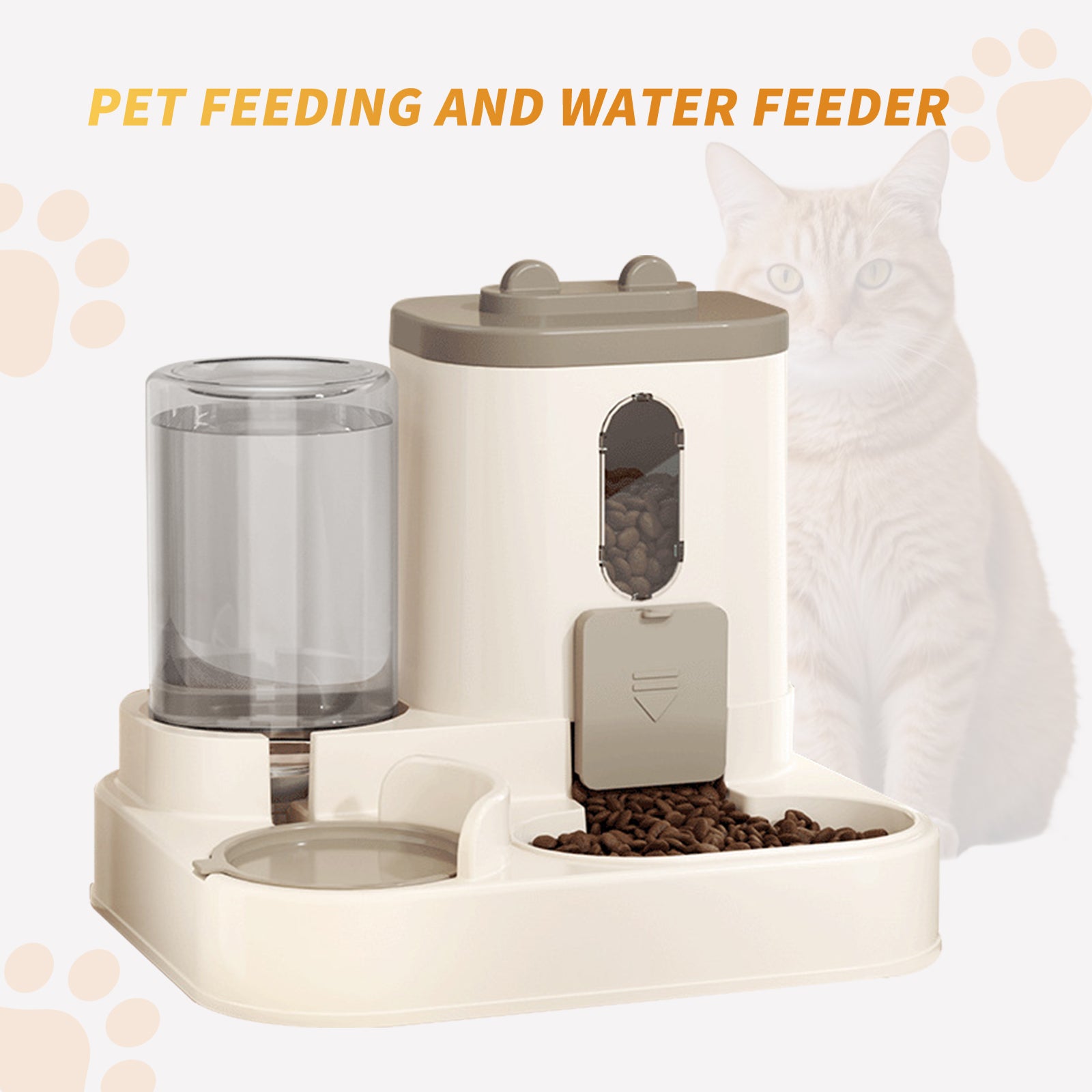 Automatic 2-in-1 Cat Food & Water Dispenser